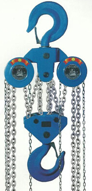 禁止多個飛鴿牌手拉葫蘆共同起吊同一個重物